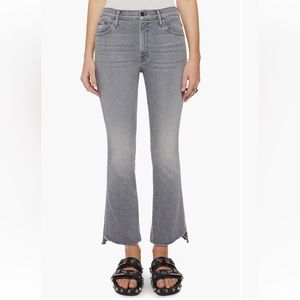 Mother The Insider High Waist Frayed Strep Hem Crop - Size 28